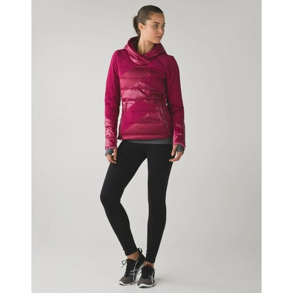 Lululemon Down Right Cozy Pullover Puffer Jacket Goose Down Puffer Magenta 8 - Picture 1 of 16
